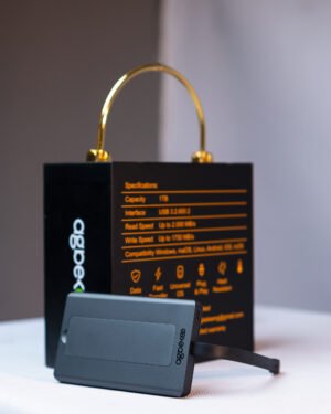 Agbekee TitanX 1TB Portable SSD - High-Speed External Magnetic SSD | Compatible with iPhone 15/16/17 Pro, Mac, Windows, Android, Linux | Aluminium Alloy